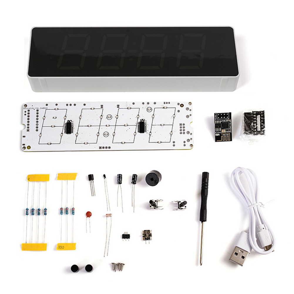 Diy Electronics Gadget - ESP8266 IOT ชุดนาฬิกา WiFi สีสันสดใส, นาฬิกาอิเล็กทรอนิกส์อัจฉริยะ