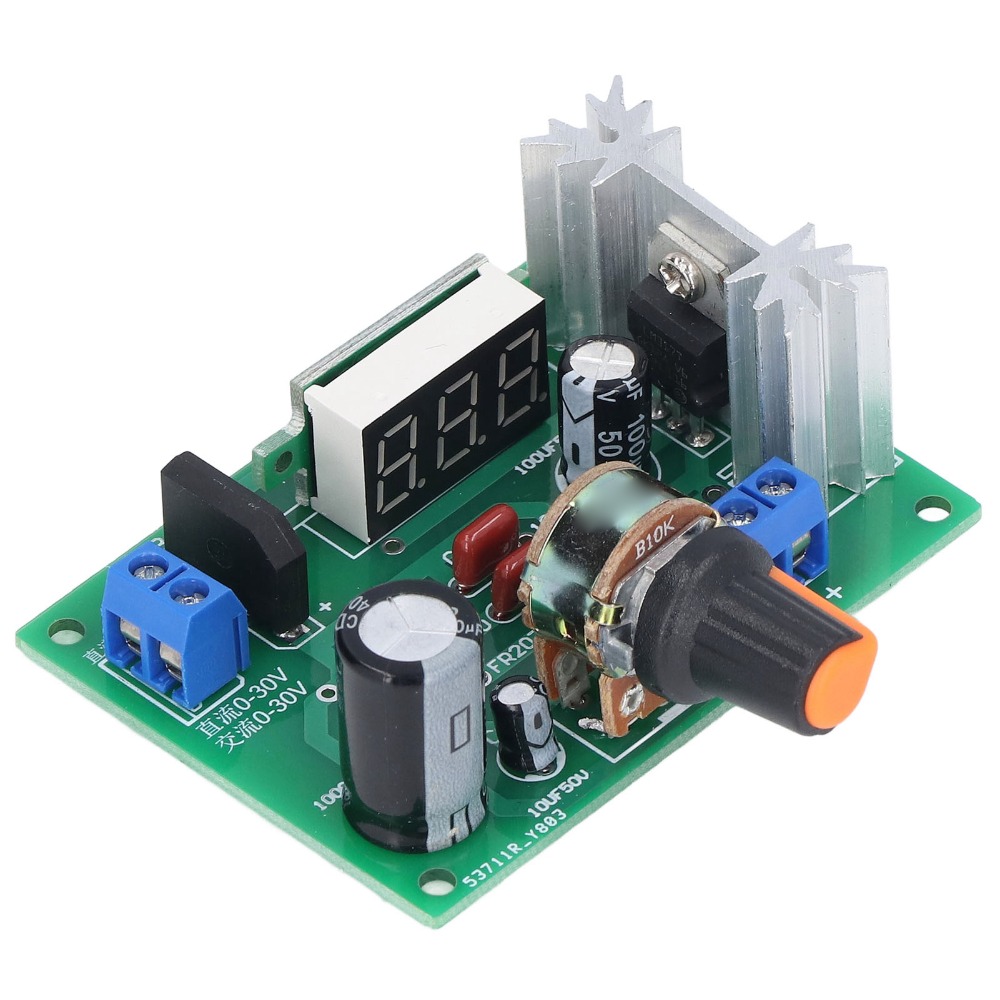 Lm317 Voltage Regulator - LM317 โมดูลควบคุมแรงดันไฟฟ้า 1.25V-28V เอาต์พุต DC 0V-30V/AC