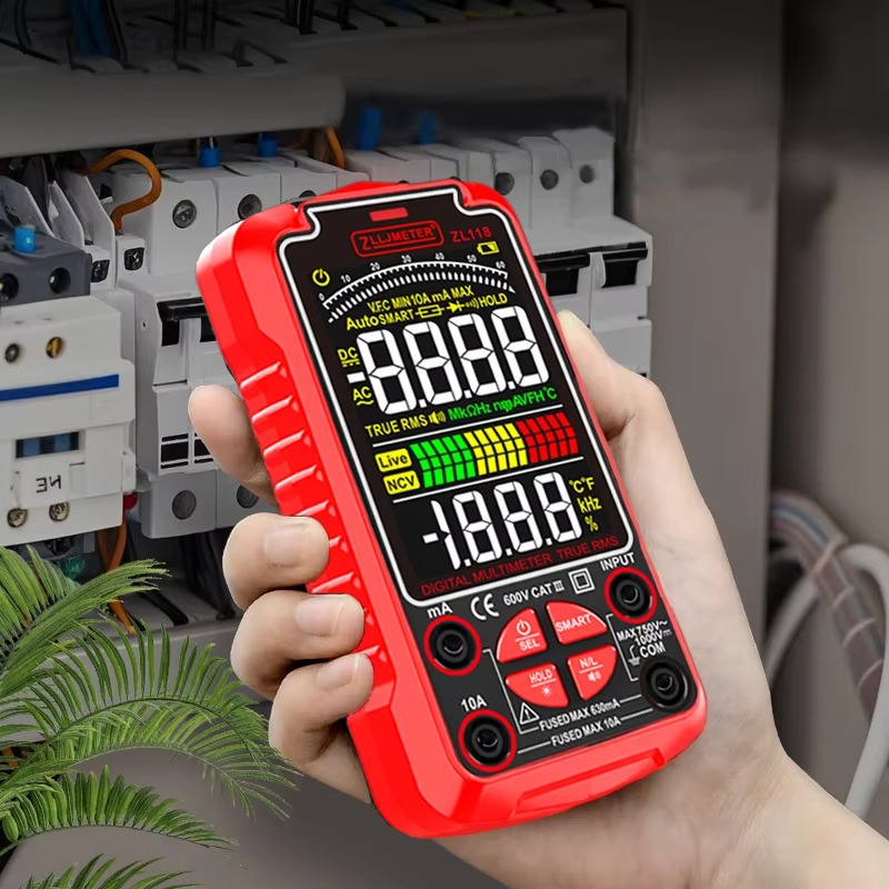 Multimeter Digital - มัลติมิเตอร์แบบดิจิตอลอัตโนมัติพร้อมหน้าจอ LCD ความละเอียดสูง มัลติมิเตอร์อัจฉริยะสำหรับการใช้งานแบบมัลติฟังก์ชั่น การวัดแบบไม่สัมผัส NCV