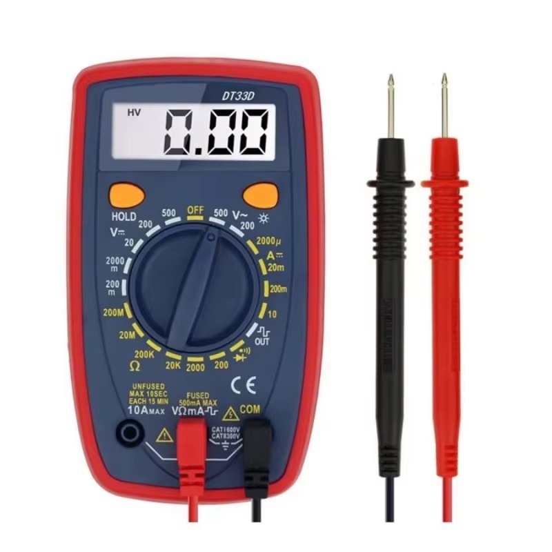 Multimeter Digital - มัลติมิเตอร์แบบหนีบวัดแรงดันไฟฟ้า AC DC รุ่น DT33D จอ