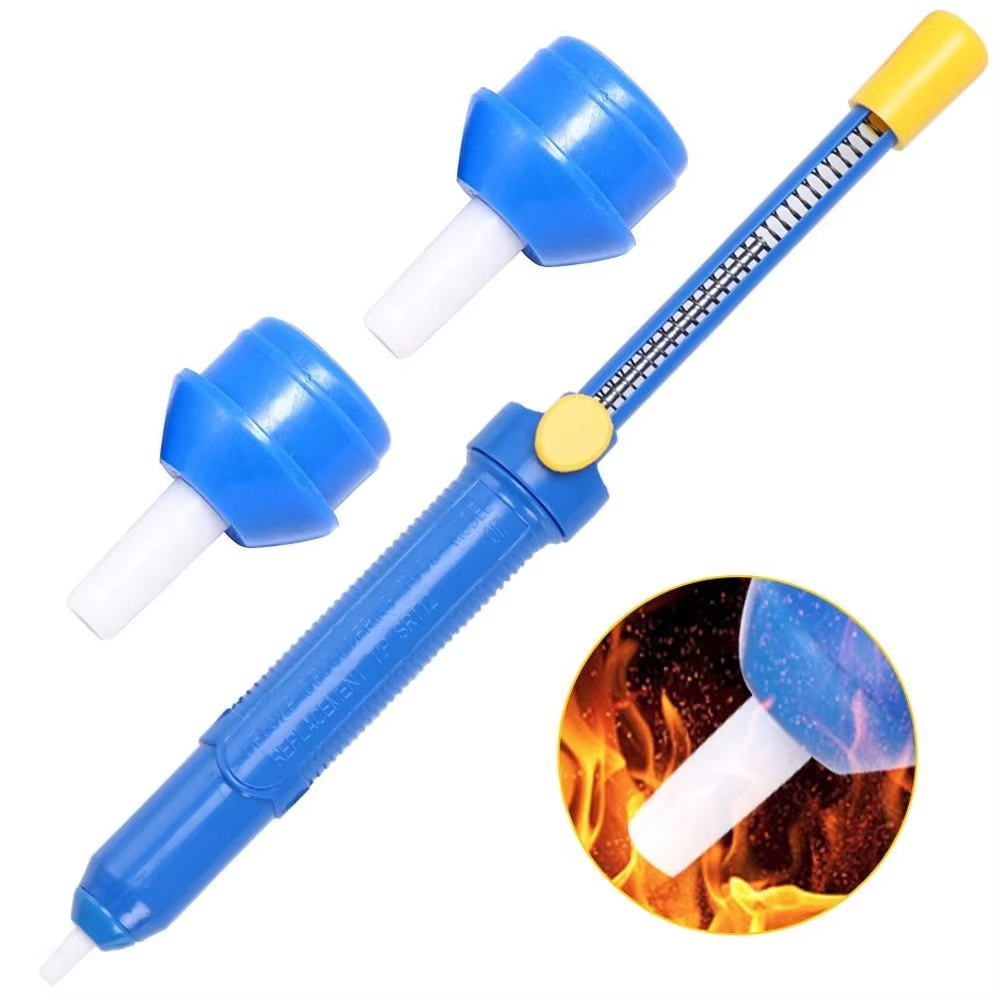 Desoldering Pump Solder - ปั๊มดูดตะกั่วแบบแมนนวลพร้อมแรงดูดสูง 38 ซม.-Hg สำหรับเครื่องมือเชื่อมแผงวงจร การซ่อมแซมเครื่องใช้ไฟฟ้าภายในบ้าน