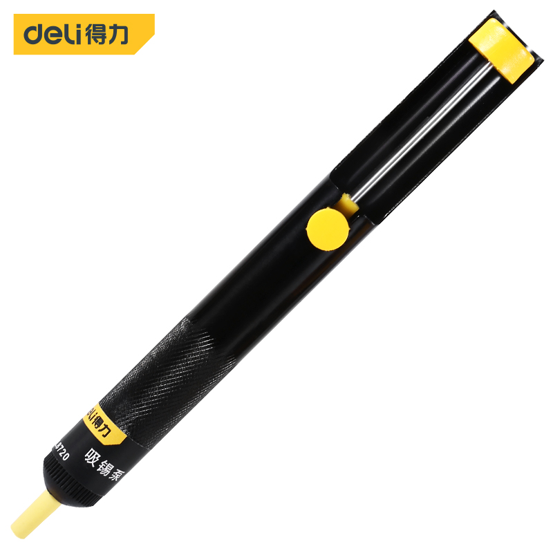 Desoldering Pump Solder - Deli ปั๊มดูดตะกั่วบัดกรีโลหะ, ปืนดูดตะกั่วบัดกรีเครื่องมือเชื่อมมือ