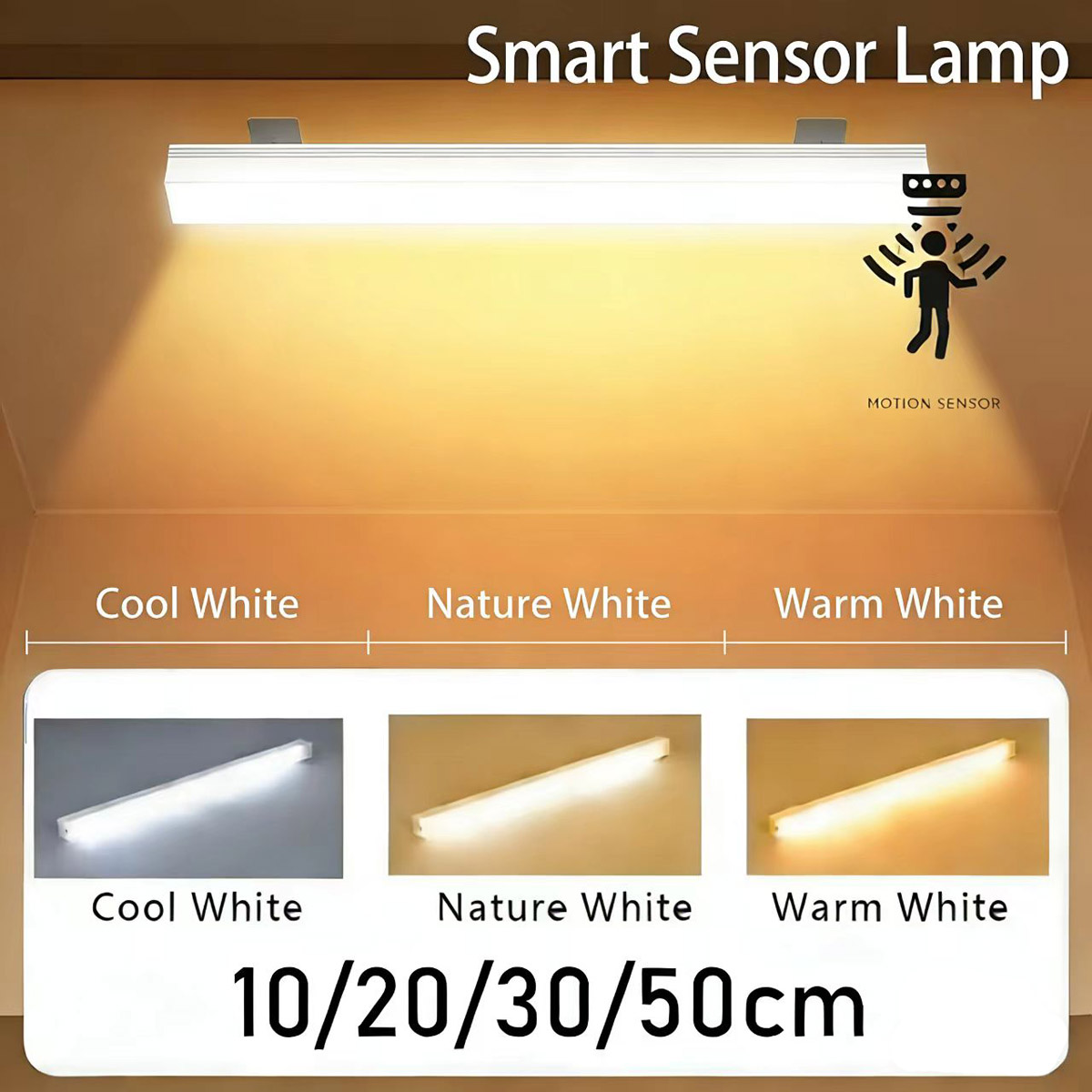 Ldr Light Sensor - ไฟ LED แบบแท่งพร้อมเซ็นเซอร์ตรวจจับความเคลื่อนไหว ชาร์จผ่าน USB Type