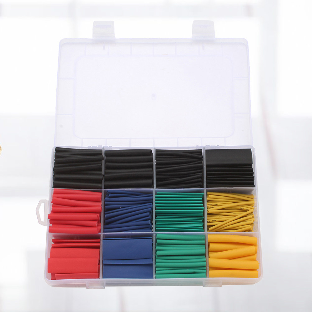 Heat Shrink Tubing - ชุดท่อหดความร้อนโพลีโอเลฟิน 530 ชิ้น สำหรับหุ้มสายไฟและสายเคเบิล ฉนวนกันความร้อน ใช้ได้ทั้งภายนอกและภายในบ้าน