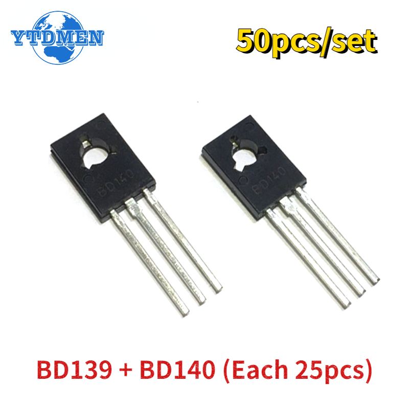 Lm317 Voltage Regulator - 50 ชิ้น/เซ็ตทรานซิสเตอร์ BD139 BD140 แต่ละ 25