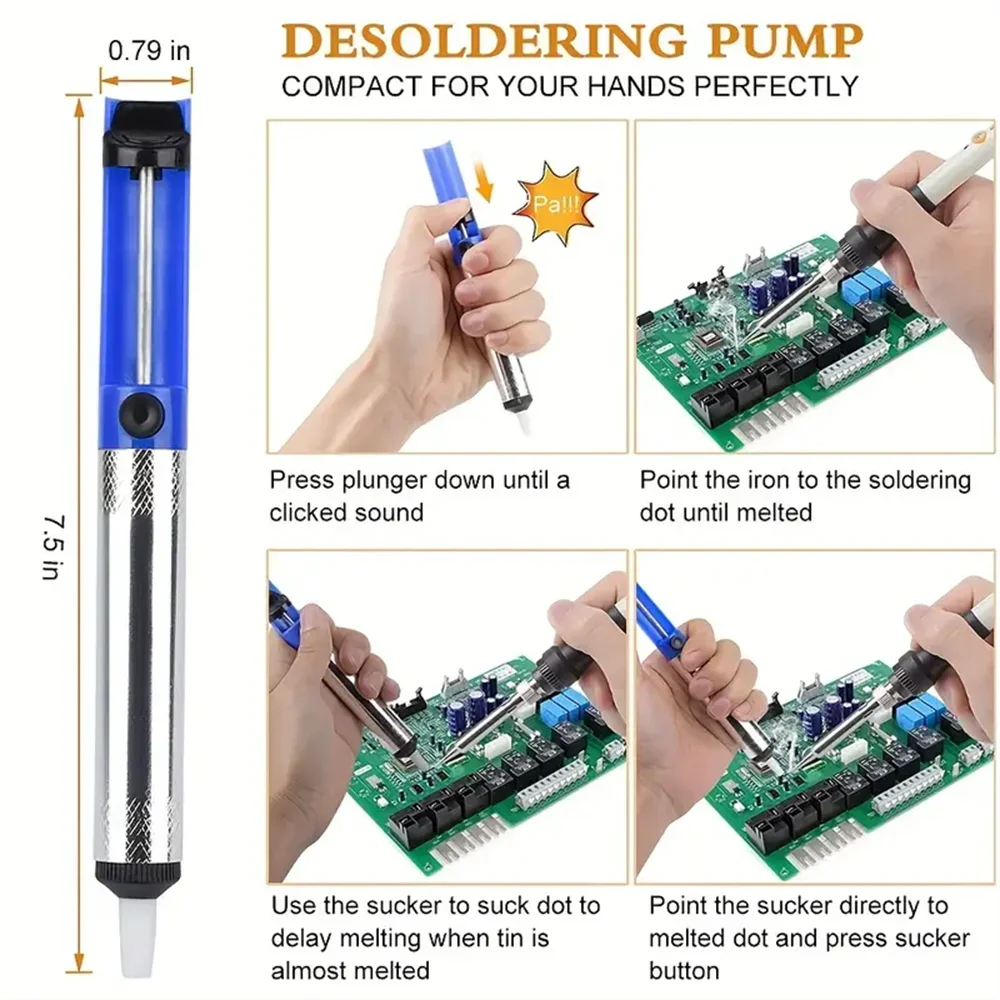 ปากกาดูดตะกั่วแบบสุญญากาศ ปั๊ม - Desoldering Pump Solder บทวิจารณ์และราคา
