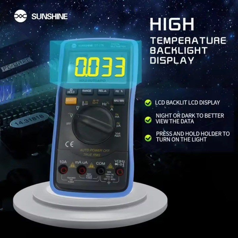 มัลติมิเตอร์ดิจิตอลแบบพกพา DT- - Multimeter Digital บทวิจารณ์และราคา