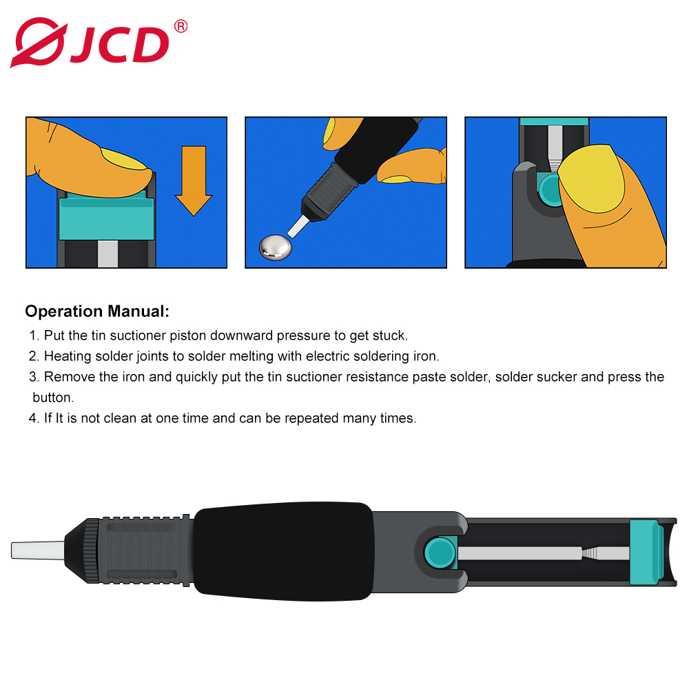 JCD อลูมิเนียมโลหะ Desoldering - Desoldering Pump Solder บทวิจารณ์และราคา