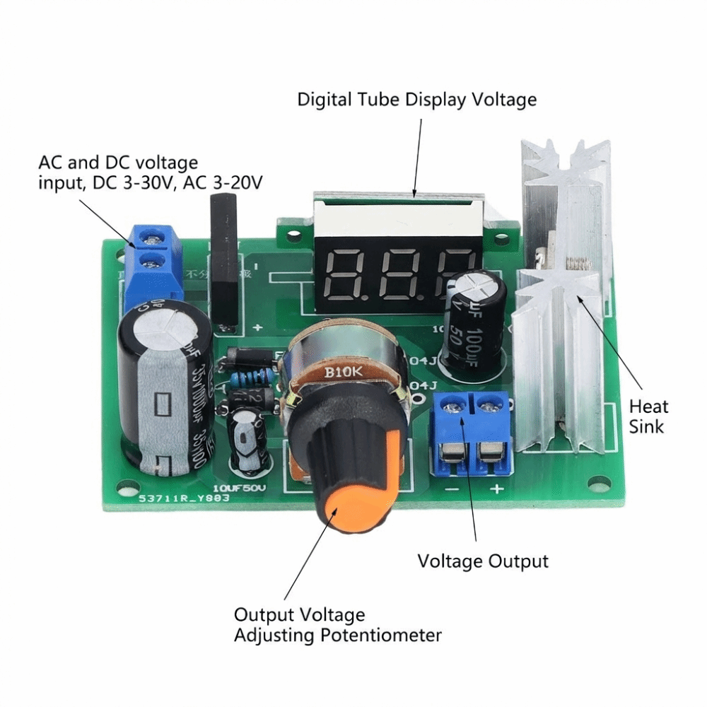 LM317 โมดูลควบคุมแรงดันไฟฟ้า 1 - Lm317 Voltage Regulator บทวิจารณ์และราคา
