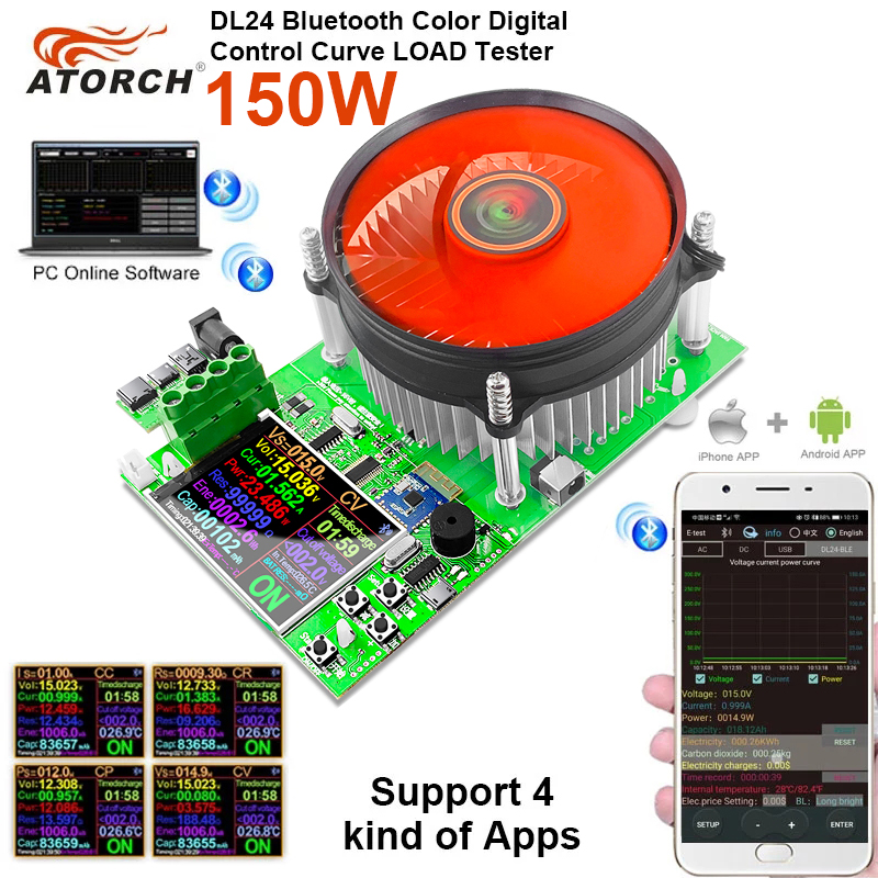 150 W/180 W แบตเตอรี่ลิเธียมอิ - Diy Electronic Load บทวิจารณ์และราคา