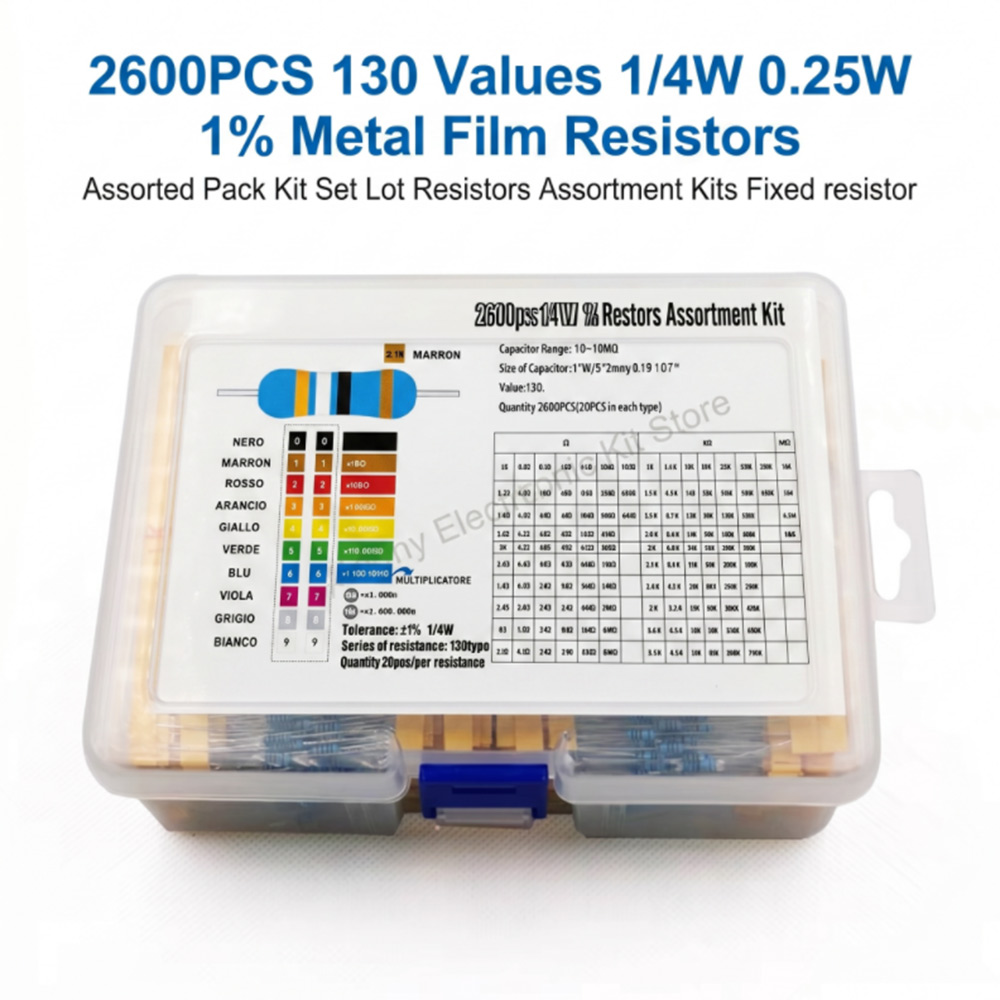 ตัวต้านทานฟิล์มโลหะ 2600 ชิ้น  - Diy Electronics Gadget บทวิจารณ์และราคา