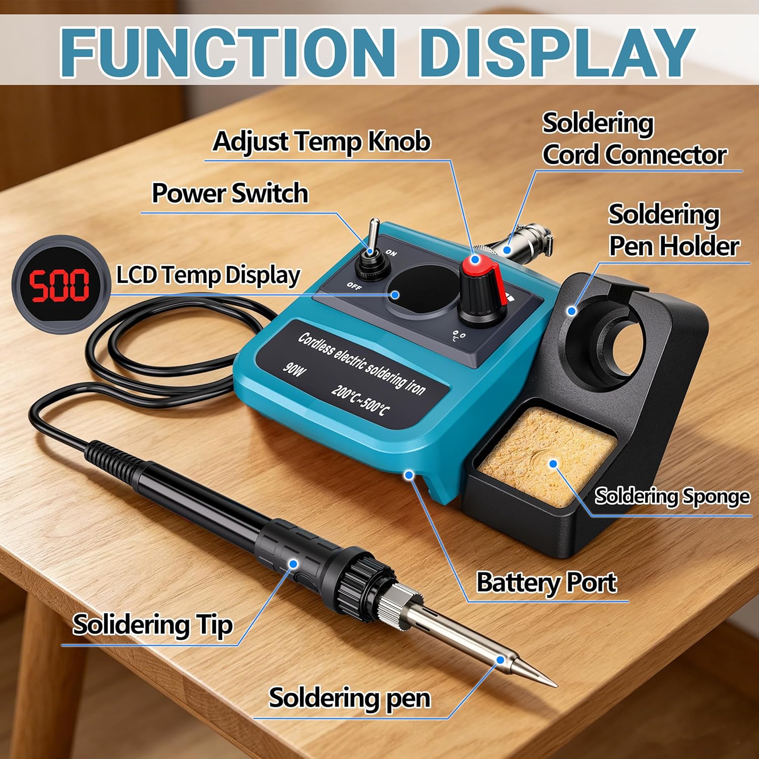 ชุดหัวแร้งบัดกรีไร้สาย LED ดิจ - Diy Electronics Organizer บทวิจารณ์และราคา