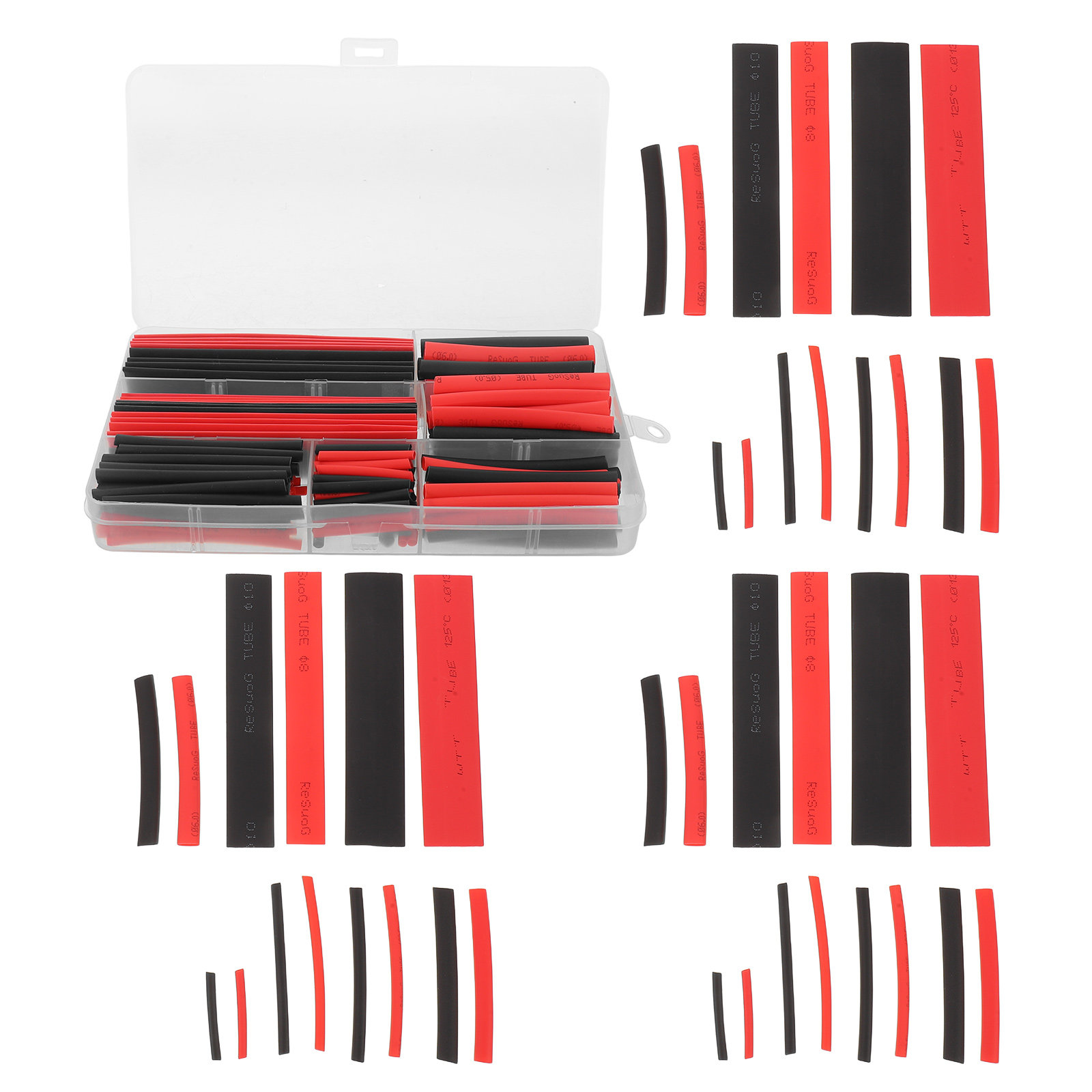 ท่อหดความร้อน 300 ชิ้น สีดำแดง - Heat Shrink Tubing บทวิจารณ์และราคา