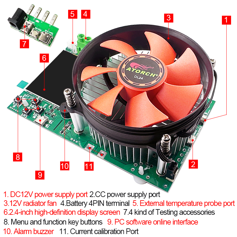 150W 4 สายแบตเตอรี่เครื่องทดสอ - Diy Electronic Load บทวิจารณ์และราคา