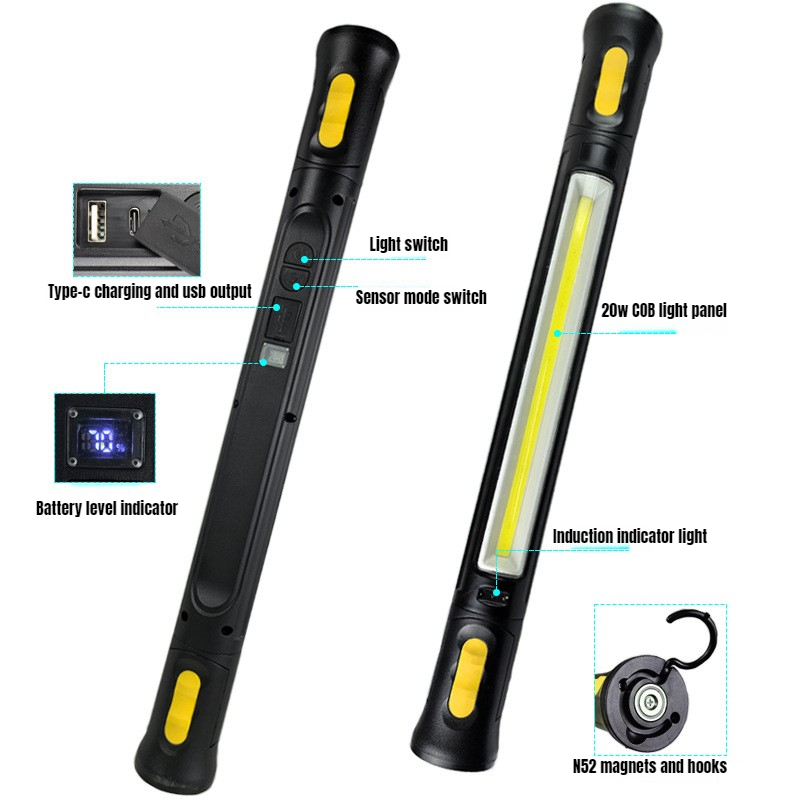 ไฟทำงานแม่เหล็ก LED 1200LM 440 - Ldr Light Sensor บทวิจารณ์และราคา