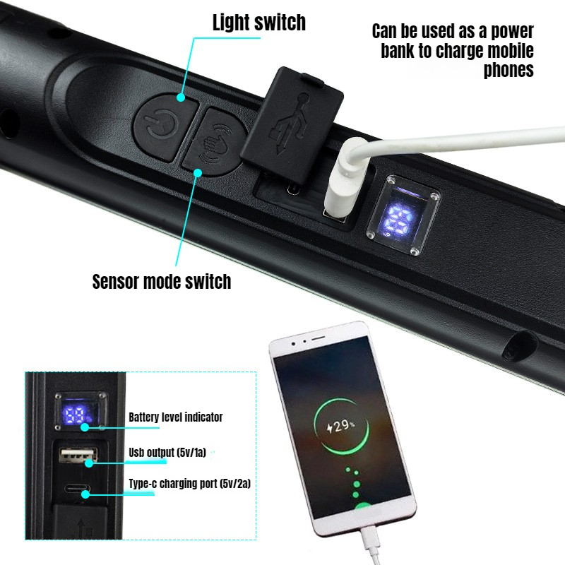 ไฟทำงานแม่เหล็ก LED 1200LM 440 - Ldr Light Sensor บทวิจารณ์และราคา